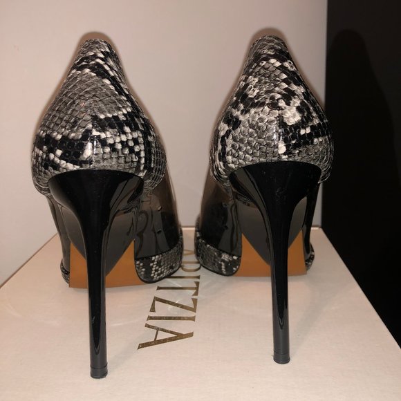 ZARA snake-skin black heels - Picture 2 of 3